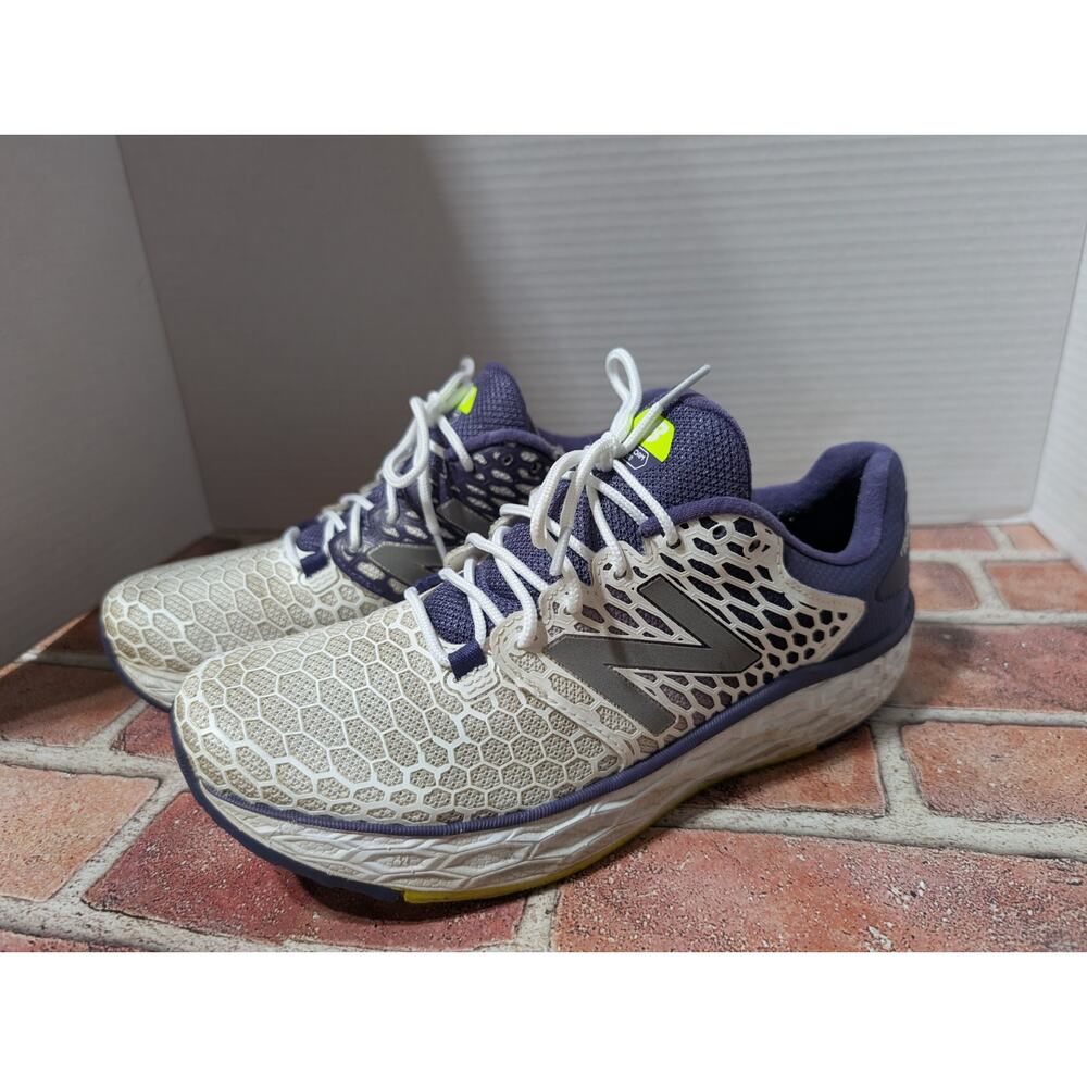 New Balance Fresh Foam Vongo v3 Women US 7.5 White Purple Running Shoes Sneakers